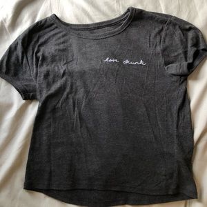 Dark gray graphic tee